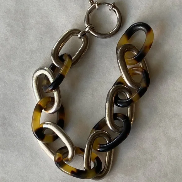 Ralph Lauren Jewelry. Vintage Silver Faux Tortoise Collection. Neck ear, wrist - Picture 7 of 9